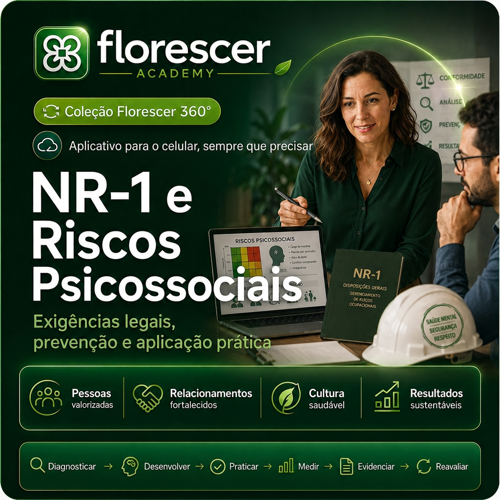 Capa do curso Gestão Estratégica de Riscos Psicossociais NR-1